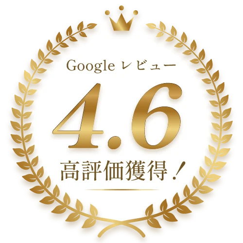 Googleレビュー 4.6 高評価獲得