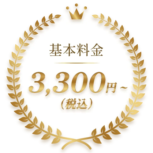基本料金 3,300円〜（税込）